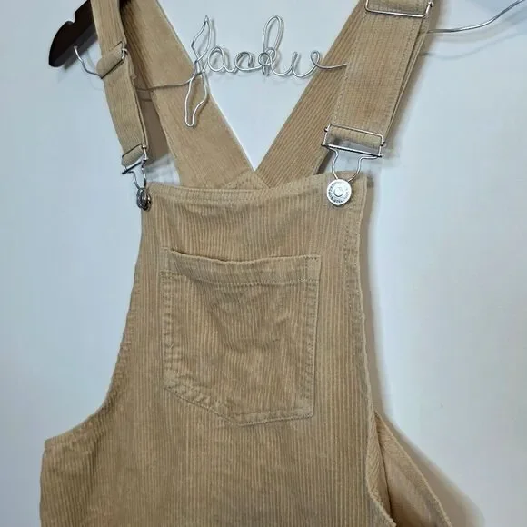 Forever 21 Tan Corduroy Overall Dress Size Small - Picture 3 of 8